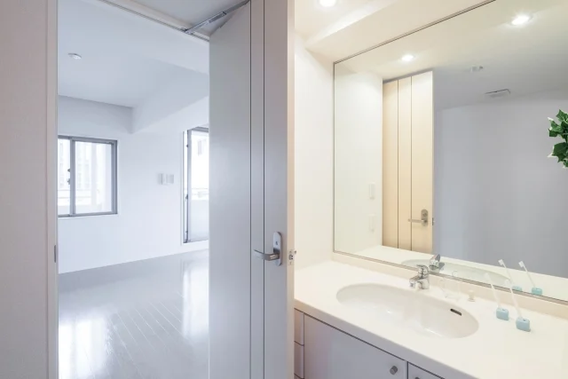 整理整頓された洗面化粧台