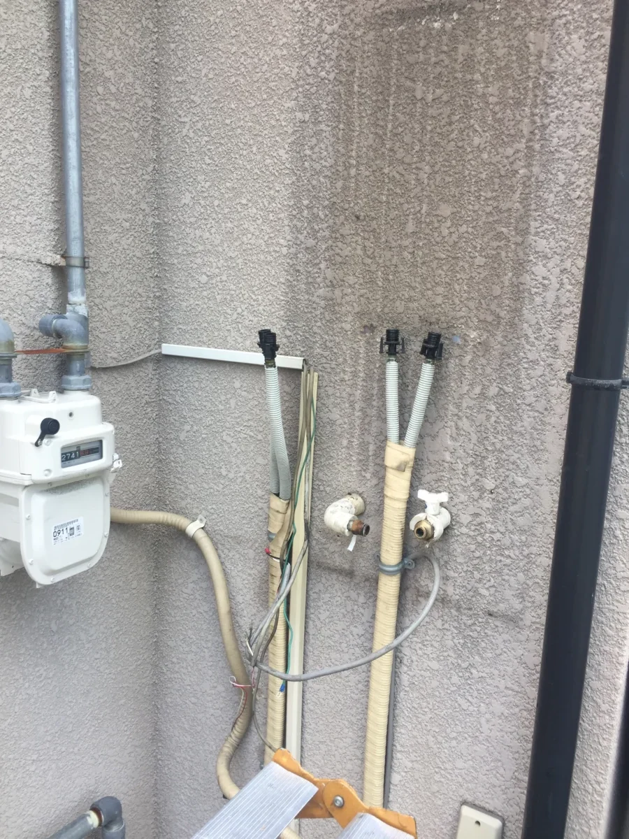 平野区給湯器フレキ菅からやり変える