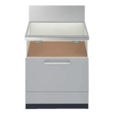 ブロックキッチンのコンロ台をビルトインコンロへ交換